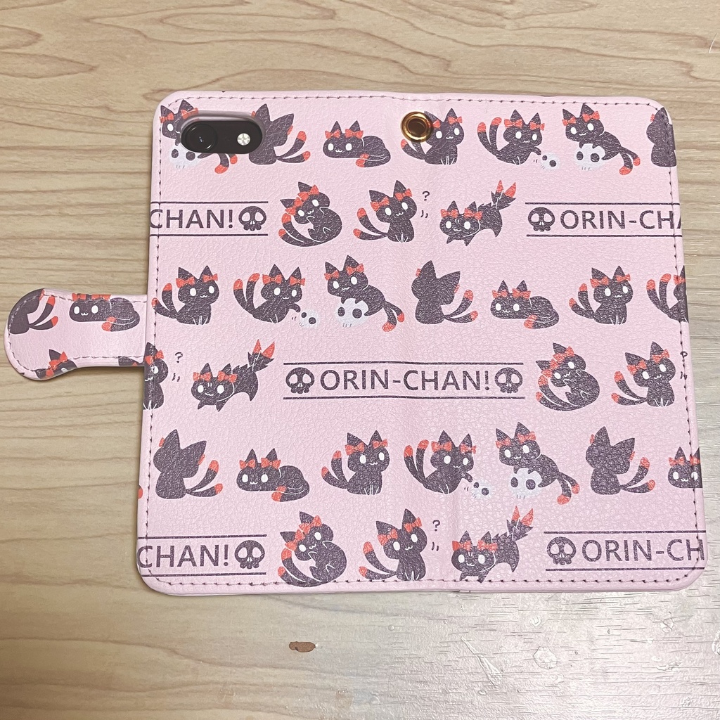 【受注生産】おりんちゃん 手帳型スマホケース(総柄)