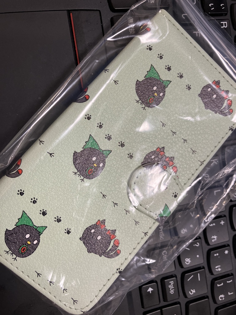 【受注生産】おりんくう 手帳型スマホケース(総柄)