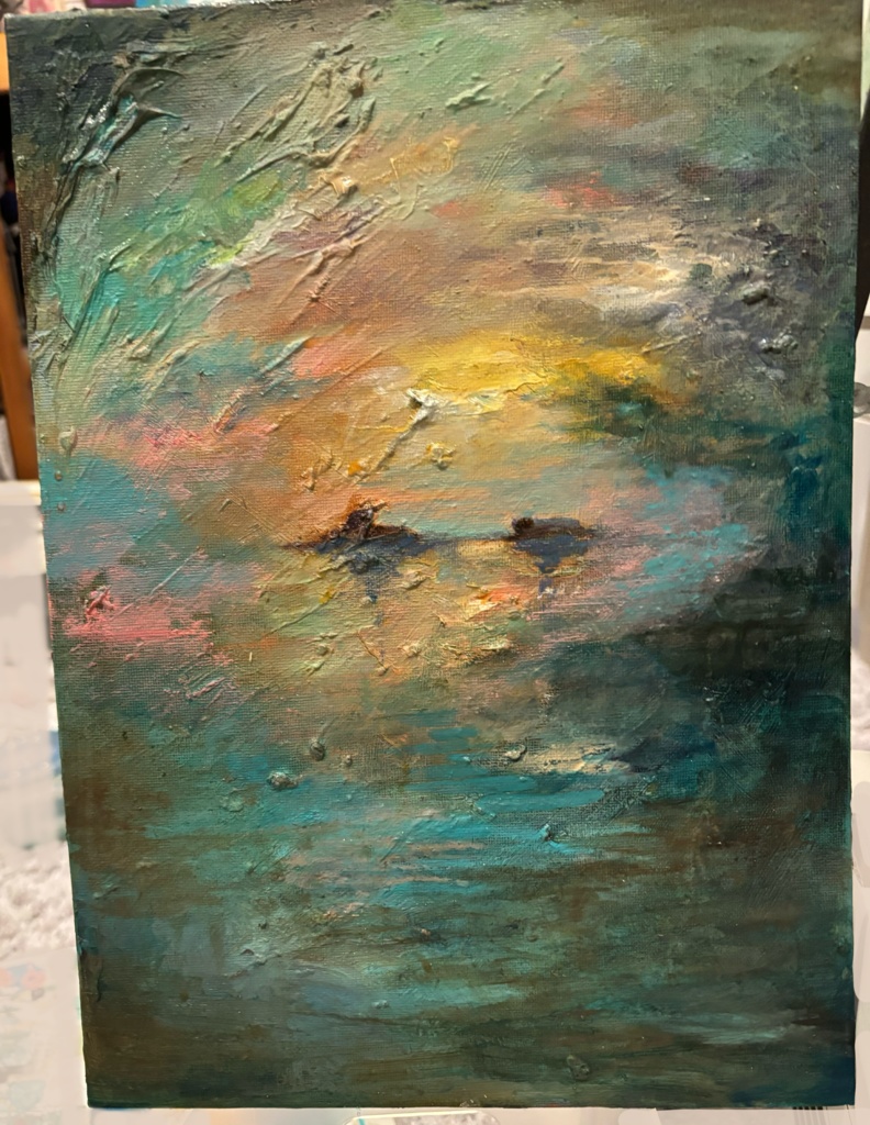 油絵 タイトル「遠い夢」 原画