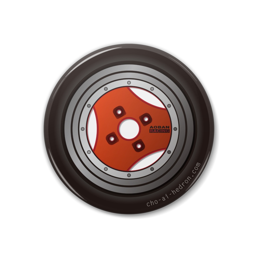 旧車好きのホイール缶バッジ【5種】