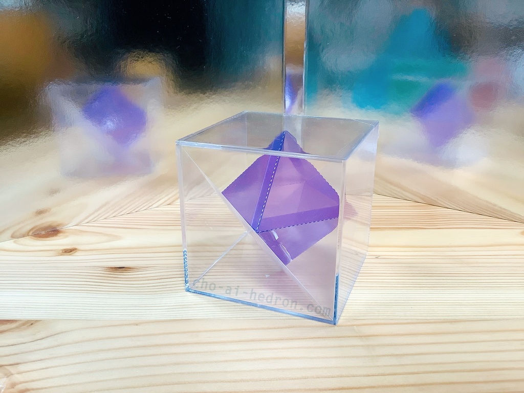 多面体オブジェ【立方体にすっぽり内接】