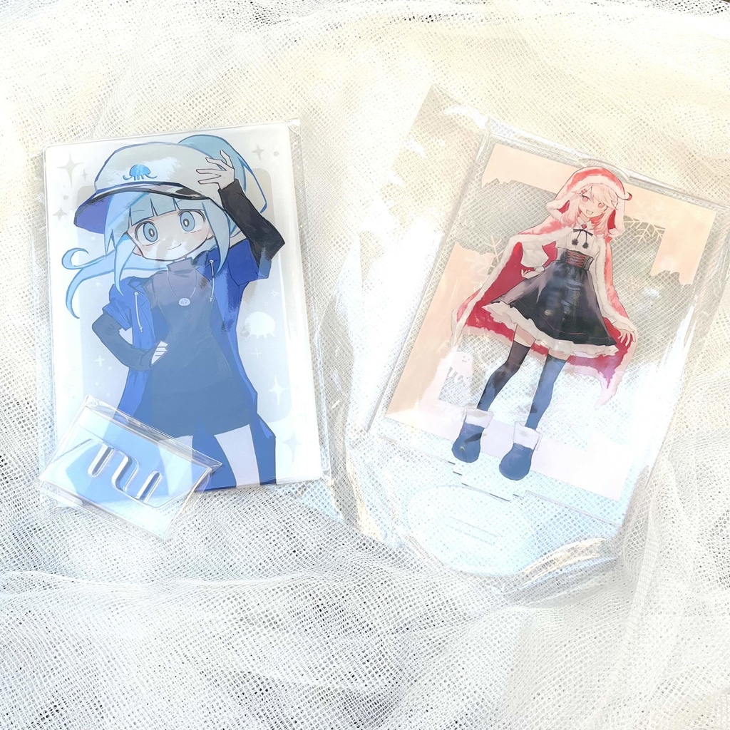 ゆくらげ冬服アクリルプレート＋きくらげ冬服アクリルスタンドセット