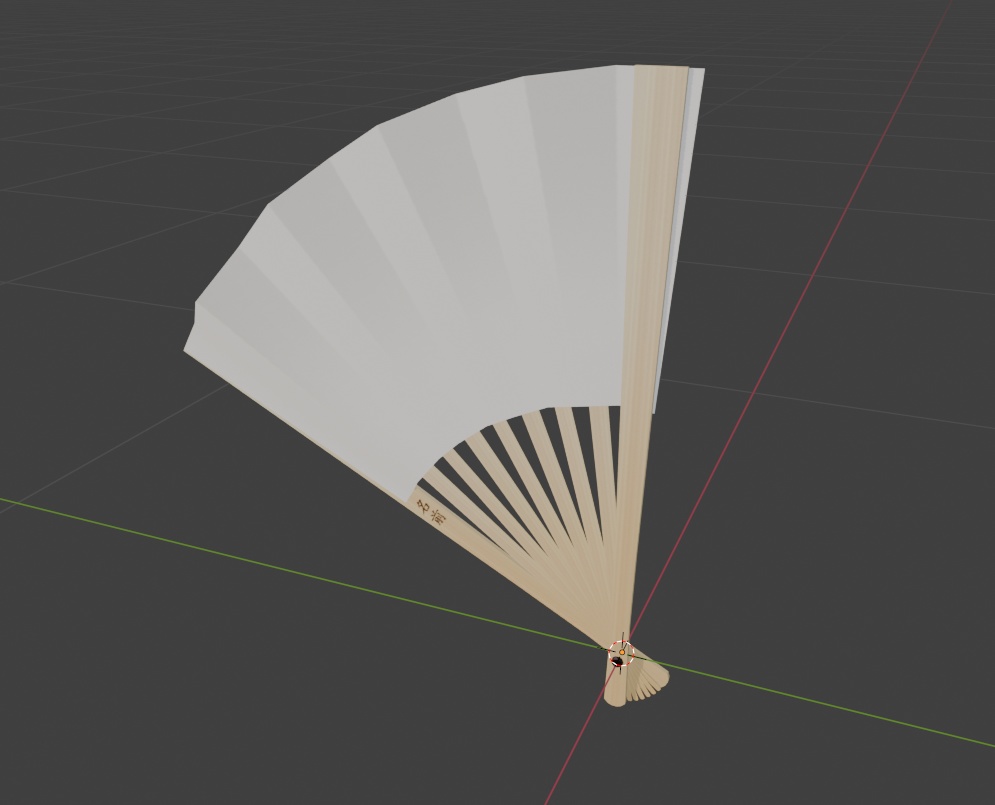 【VRChat想定】白い扇子