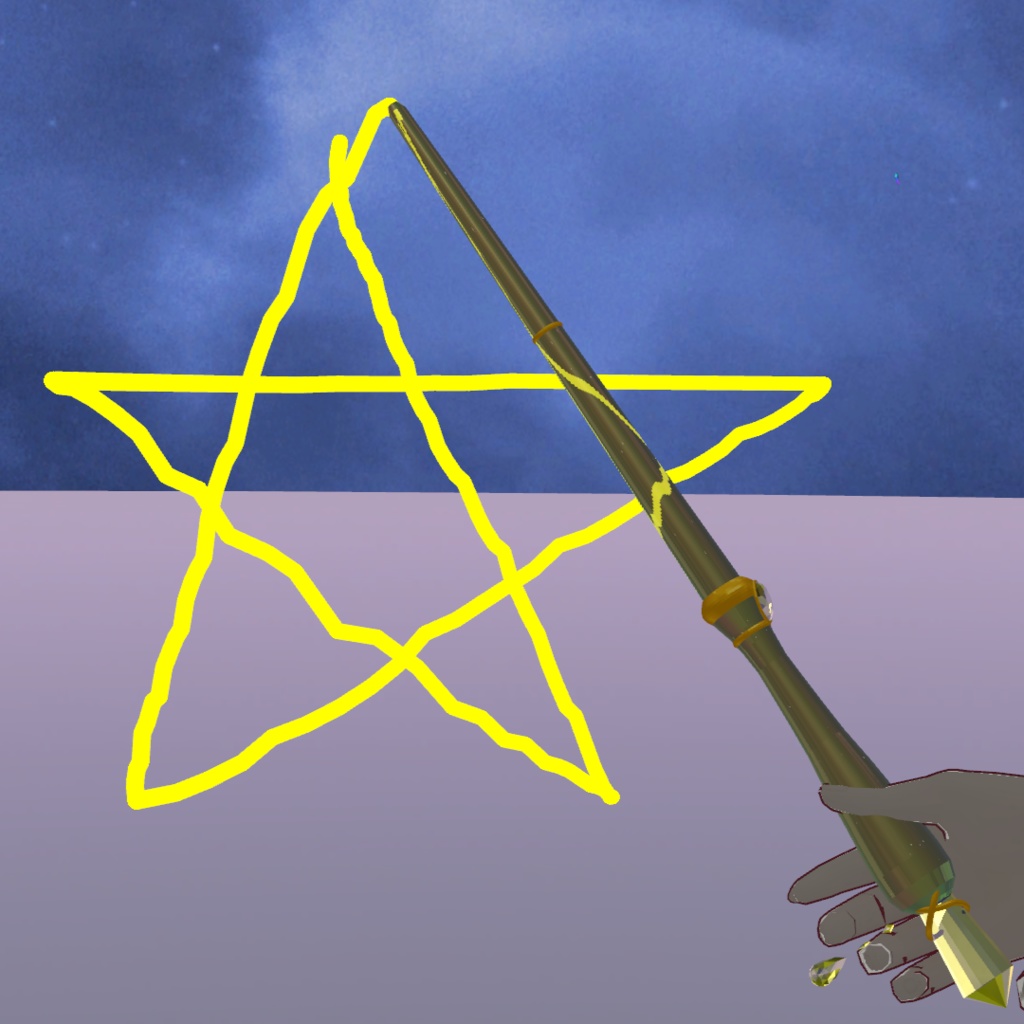 【QvPen差し替えモデル】クリスタルの杖と消しゴム【VRC想定】