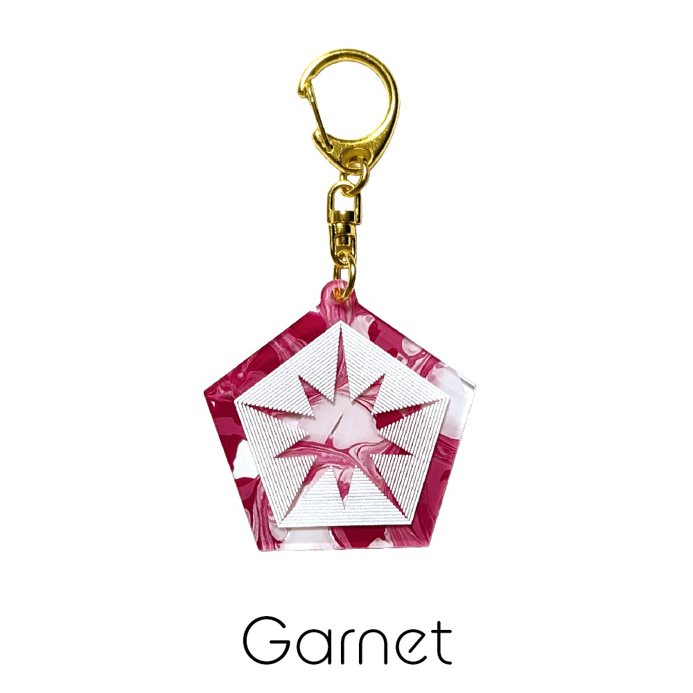 誕生石アクリルキーホルダー 1月