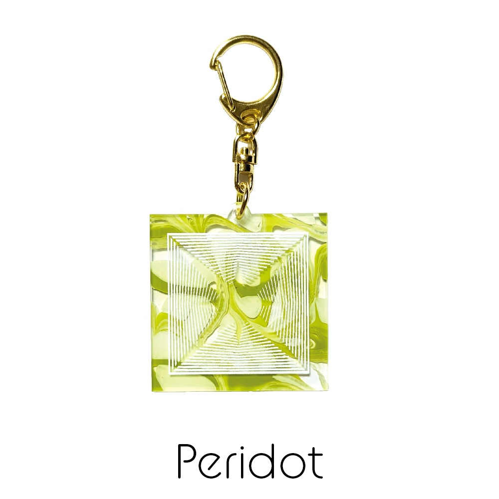 誕生石アクリルキーホルダー 8月