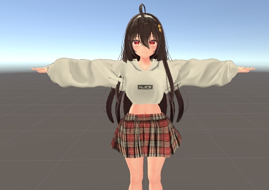 【狐雪・ここあ対応】あまカジ パーカースカート【※DynamicBones商品】