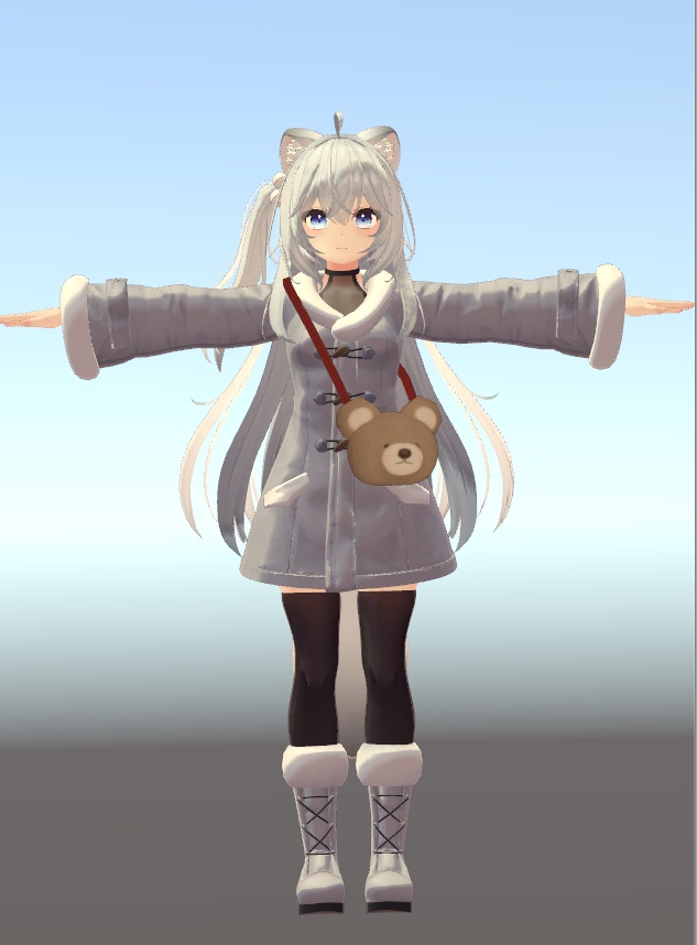 【VRChat向けアクセサリー】くまさんばっぐ【動物チャリティグッズ】