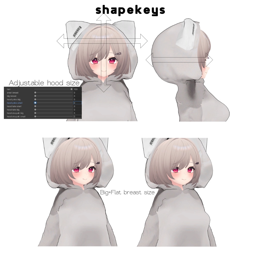 ねこぱーかー【舞夜・狐雪向け衣装】