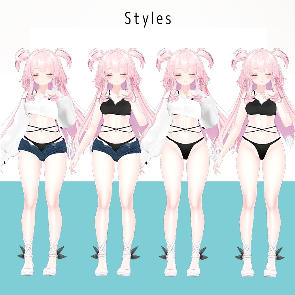 【VRChat PB対応】あまカジルーズレイヤードルック【セレスティア向け衣装】