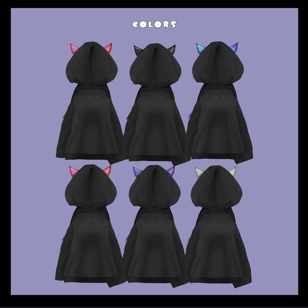 【3アバター対応】でびパーカー-Devil Hoodie-