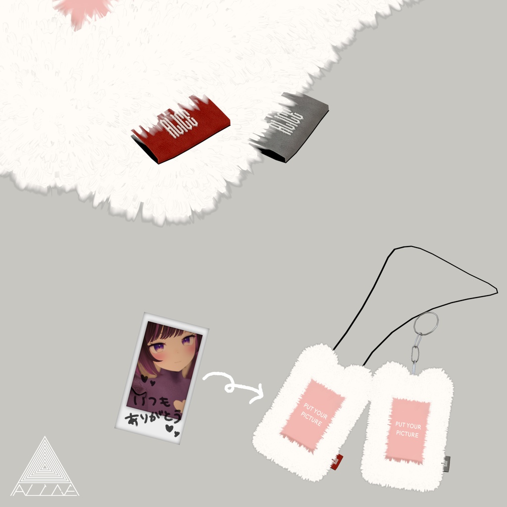 【無料】ふわふわうさぎカードケース 6,000 Followers! Aniversary Gift