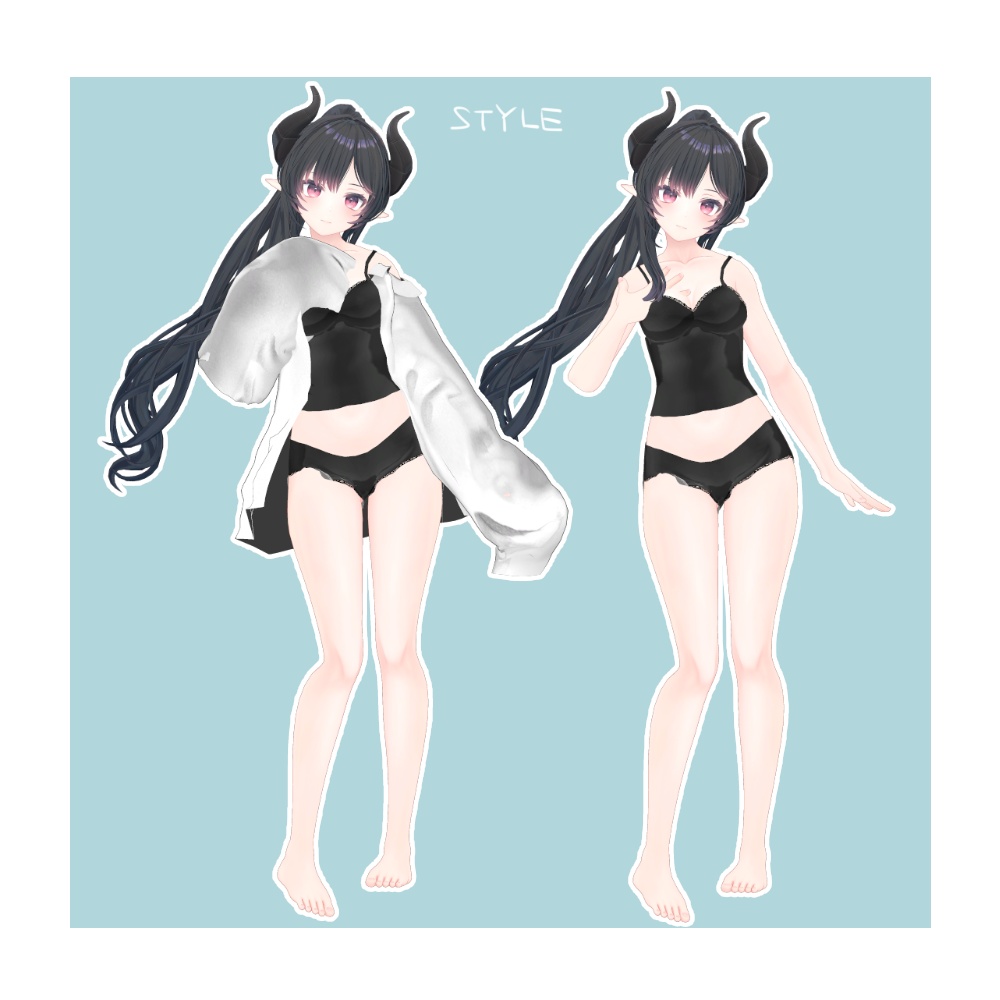 【VRChat向け】だぼシャツ-インナーつき-【まるぼでぃアバターズ向け衣装】