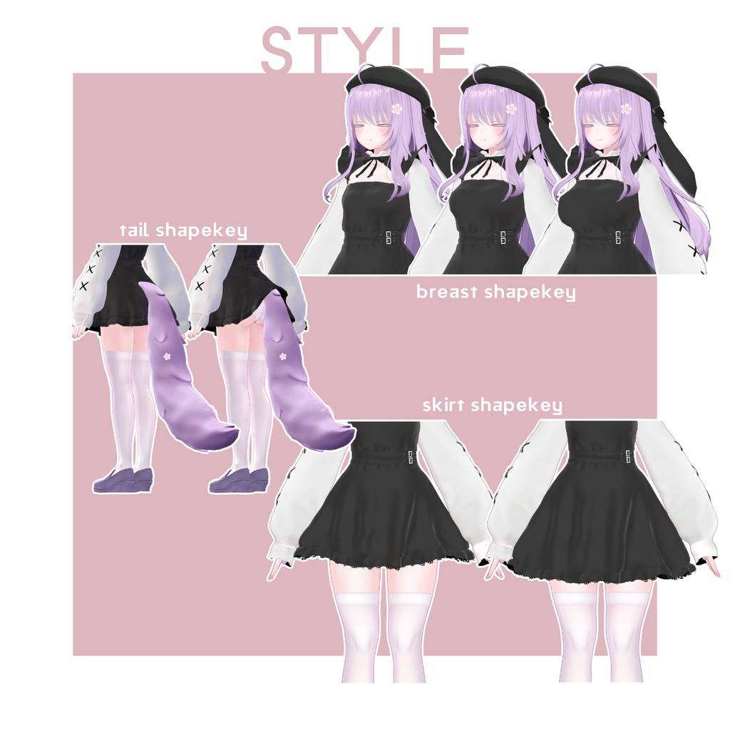 【8アバター対応】Blooming Onepiece【VRChat】