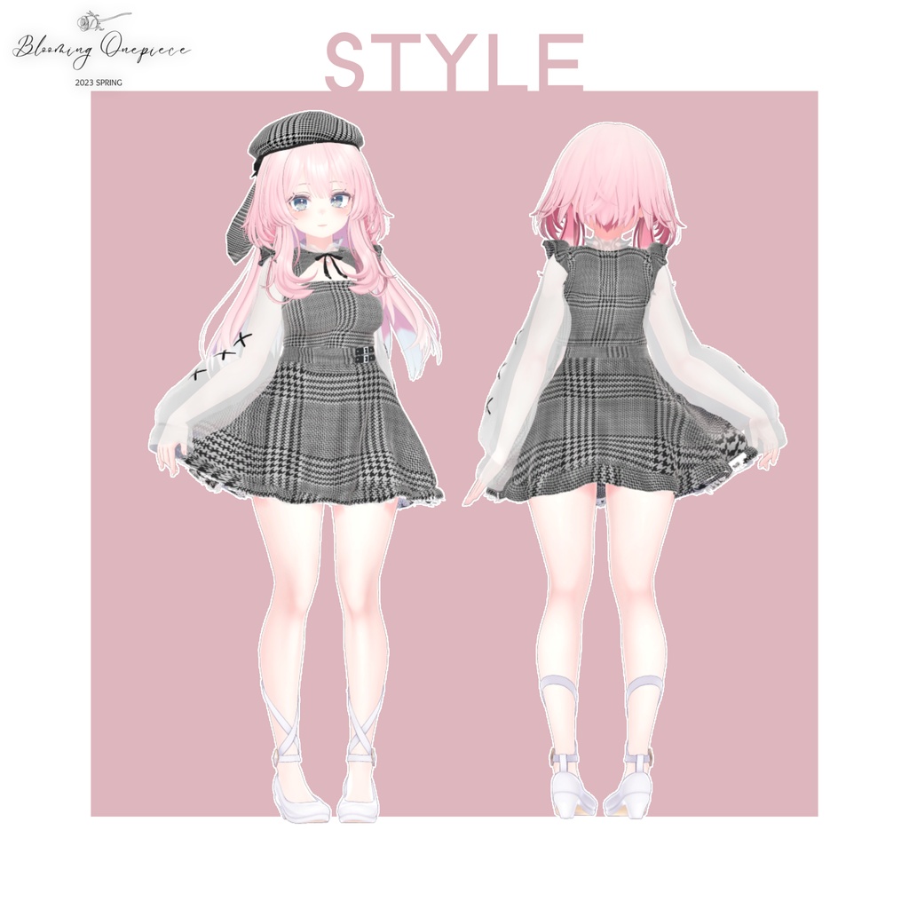 【8アバター対応】Blooming Onepiece【VRChat】