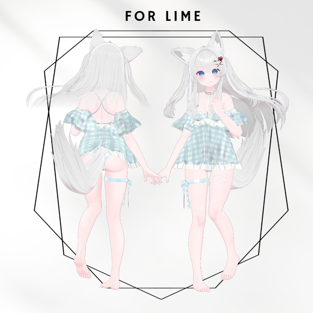 【7アバター対応】Sugar Time!【VRChat向け衣装モデル】