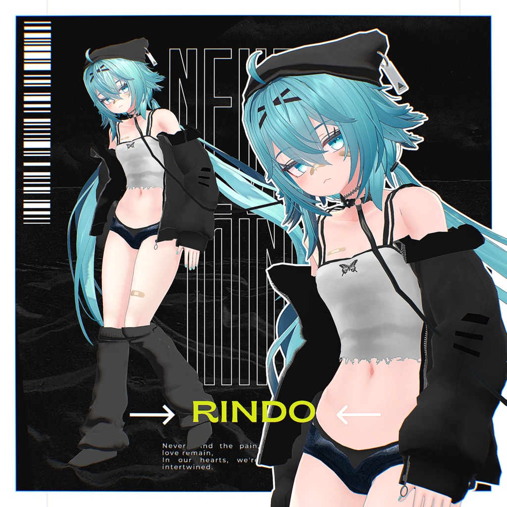 【5アバター対応】Never Mind【VRChat向け衣装モデル】