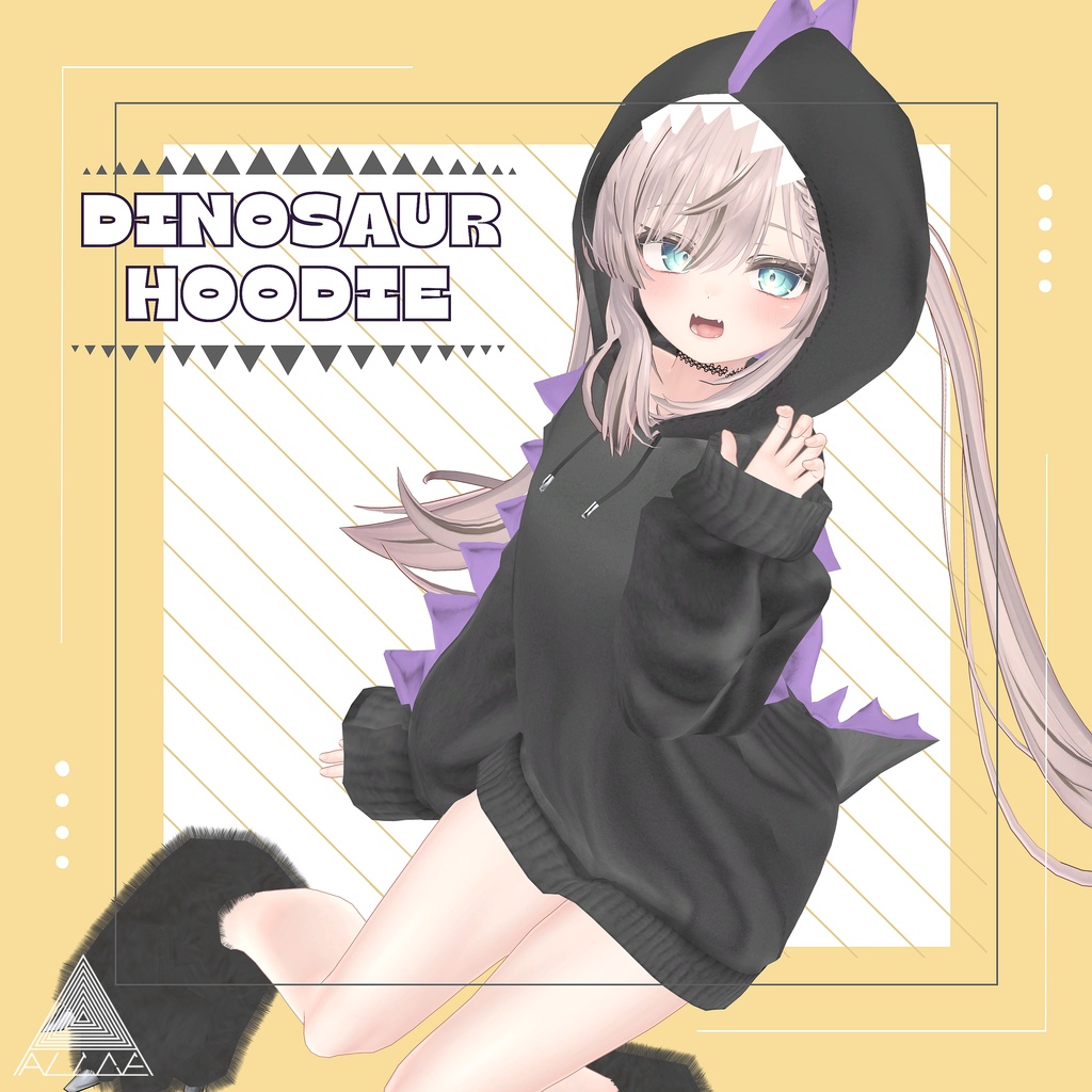 【7アバター対応】恐竜パーカー　-Dinosaur Hoodie-【VRChat向け衣装モデル】