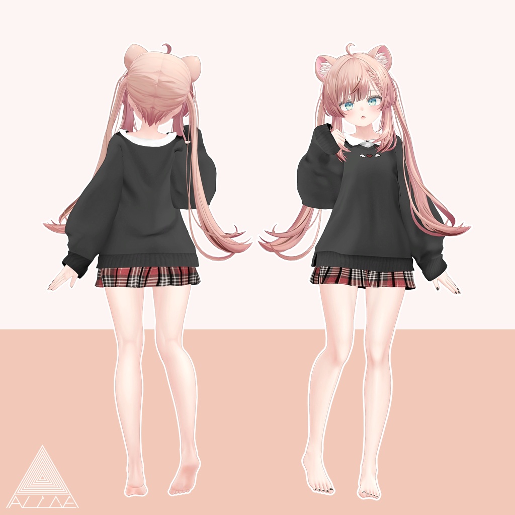 【12アバター対応】だぼふわレイヤードトレーナー