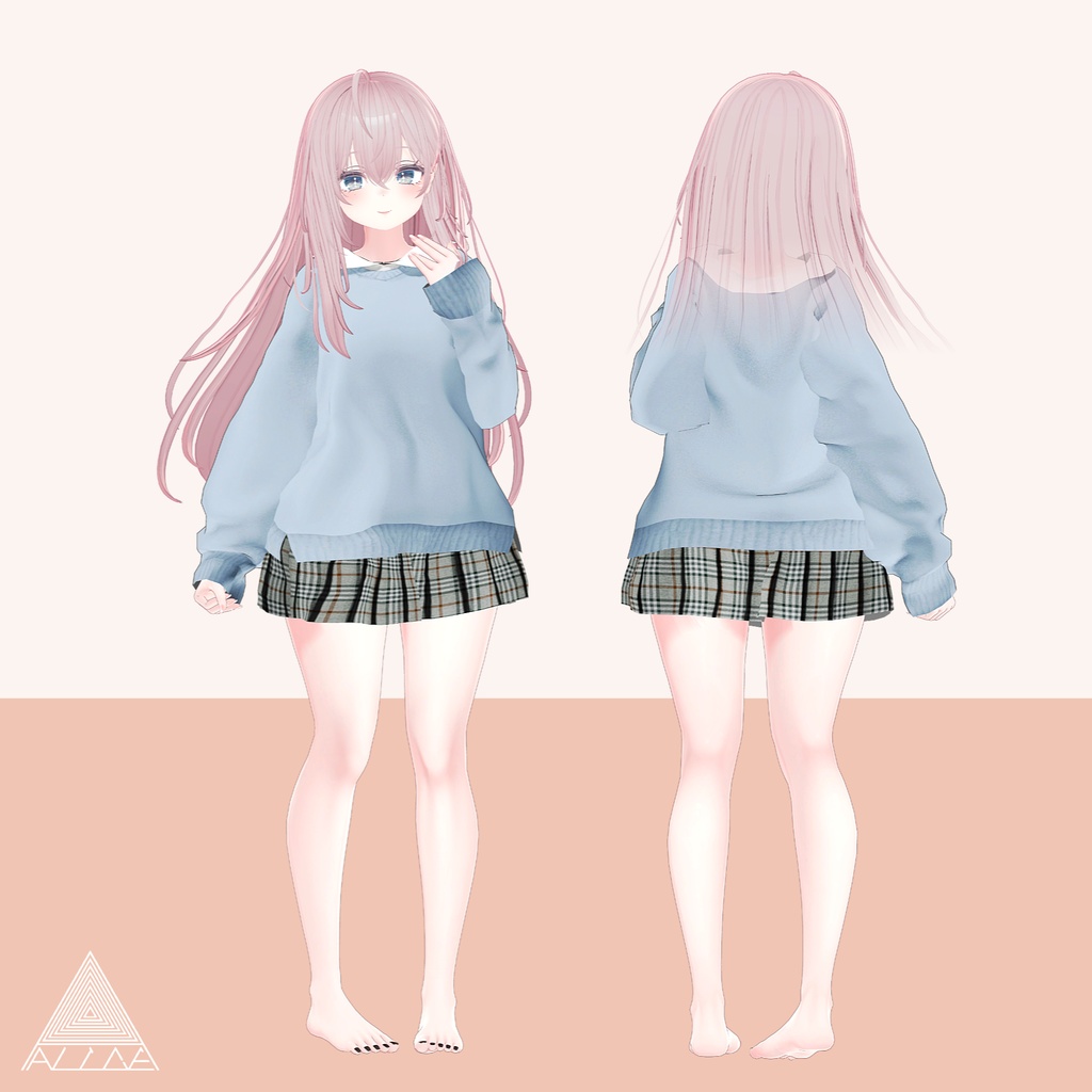 【12アバター対応】だぼふわレイヤードトレーナー