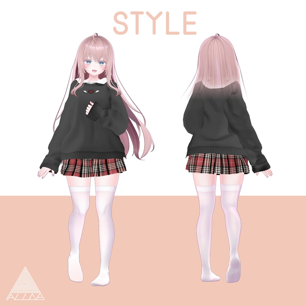 【12アバター対応】だぼふわレイヤードトレーナー