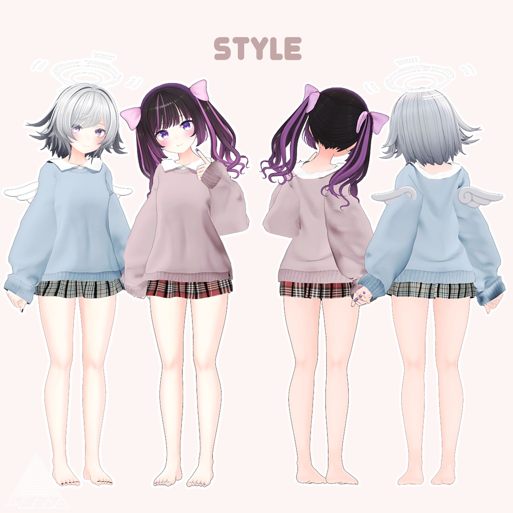 【12アバター対応】だぼふわレイヤードトレーナー