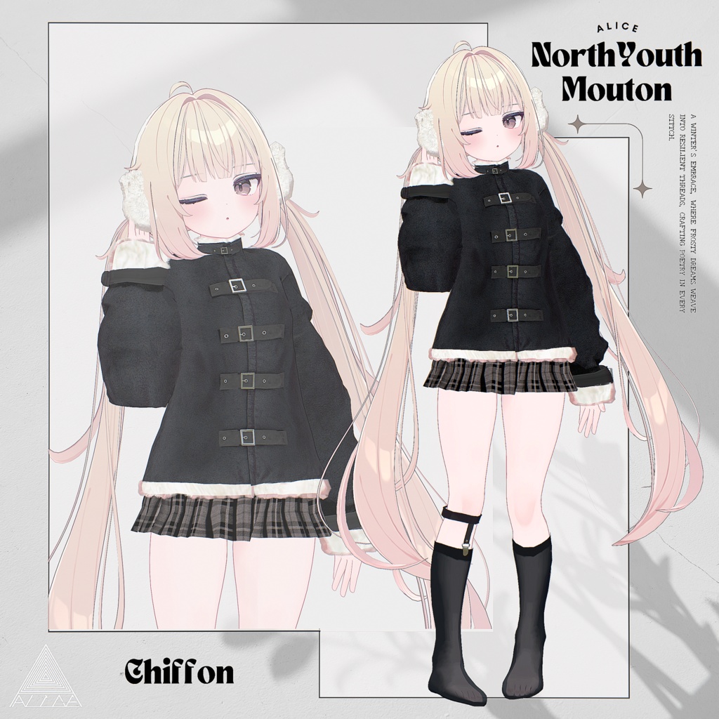 【16アバター対応】North Youth Mouton【VRChat向け衣装モデル】