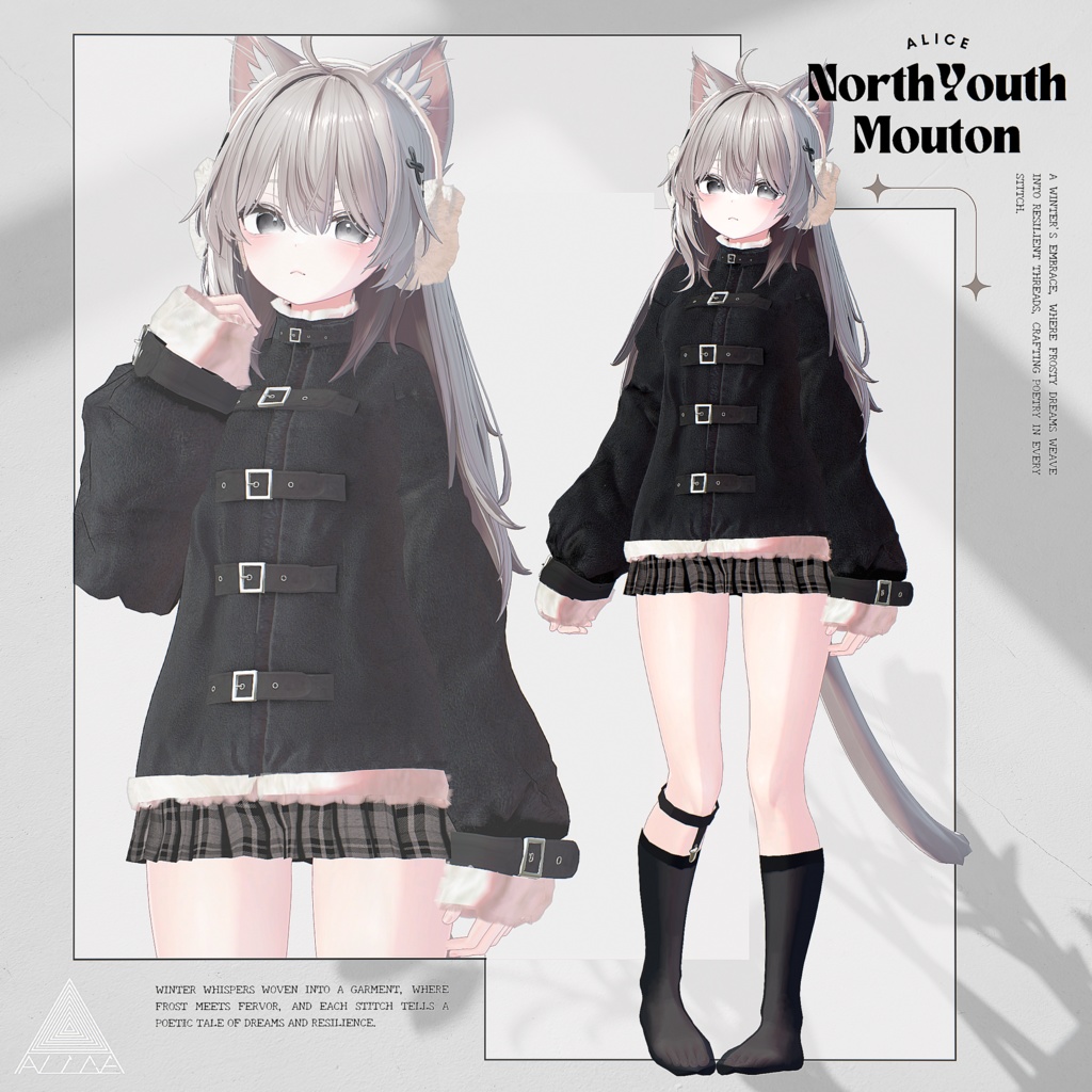 【12アバター対応】North Youth Mouton【VRChat向け衣装モデル】