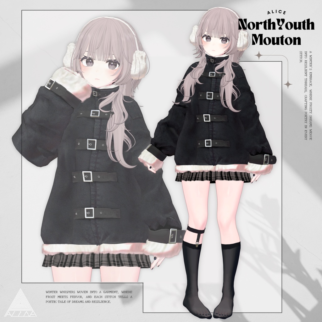【8アバター対応】North Youth Mouton【VRChat向け衣装モデル】