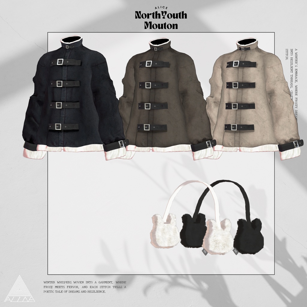 【水瀬・狛乃対応】North Youth Mouton【VRChat向け衣装モデル】