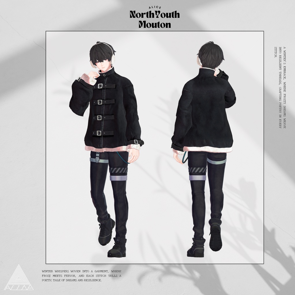 【水瀬・狛乃対応】North Youth Mouton【VRChat向け衣装モデル】