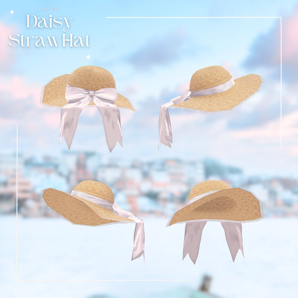 🌼Daisy StrawHat🌼【VRChat向けアクセサリー】