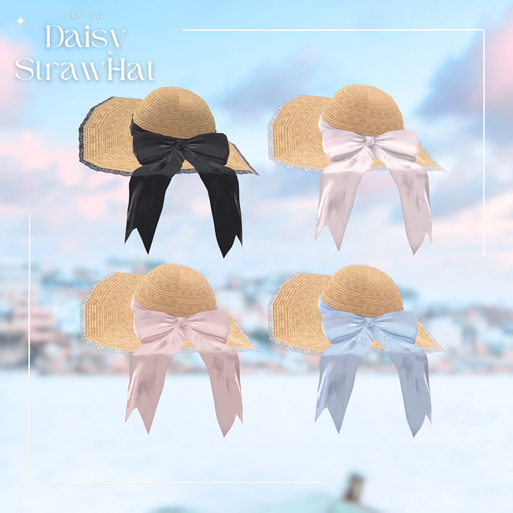 🌼Daisy StrawHat🌼【VRChat向けアクセサリー】
