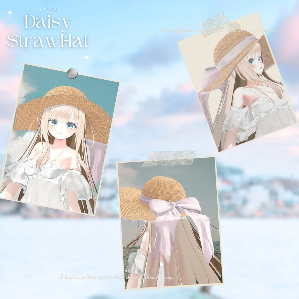 🌼Daisy StrawHat🌼【VRChat向けアクセサリー】