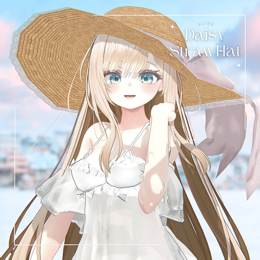 🌼Daisy StrawHat🌼【VRChat向けアクセサリー】