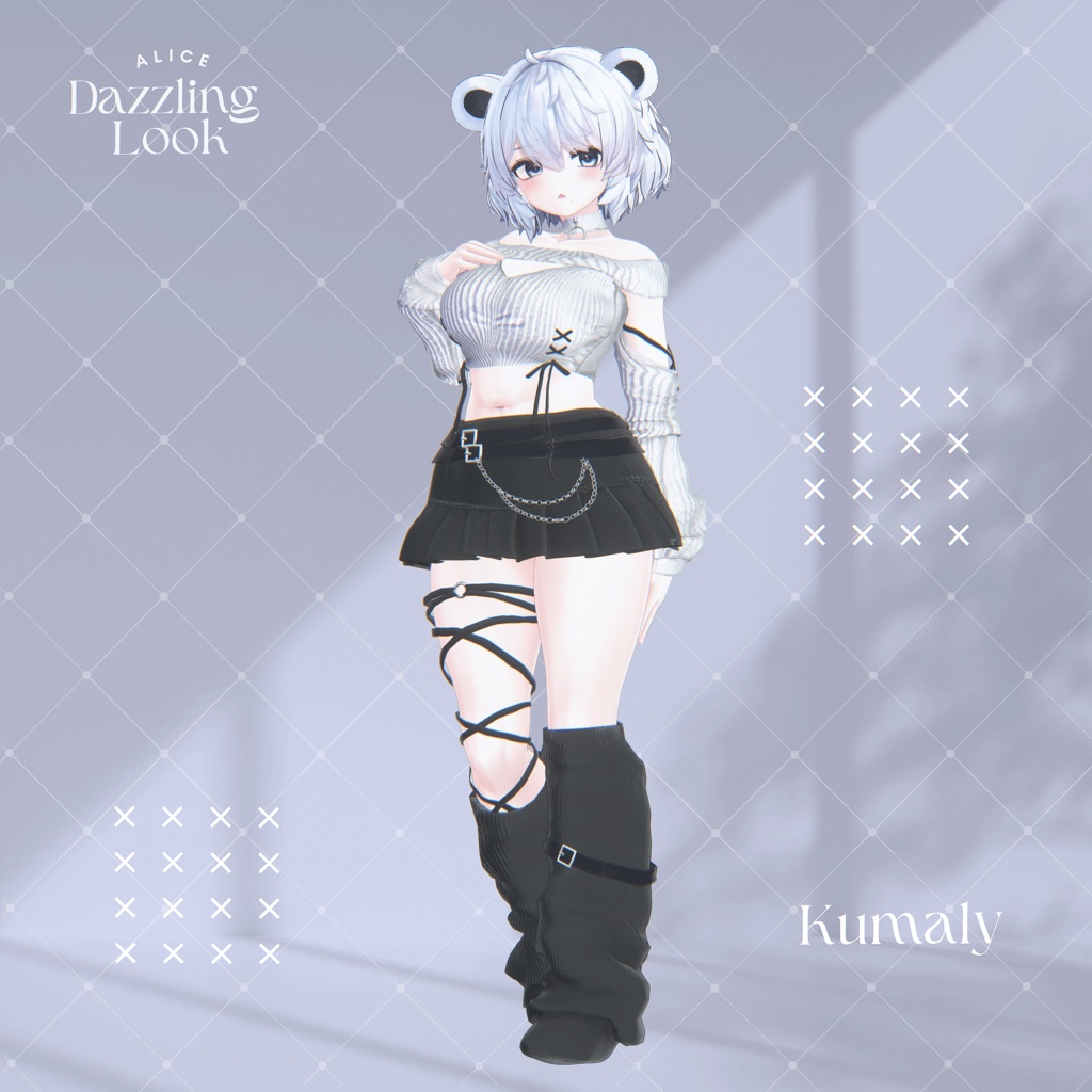 【16アバター対応】Dazzling Look【VRChat向け衣装モデル】