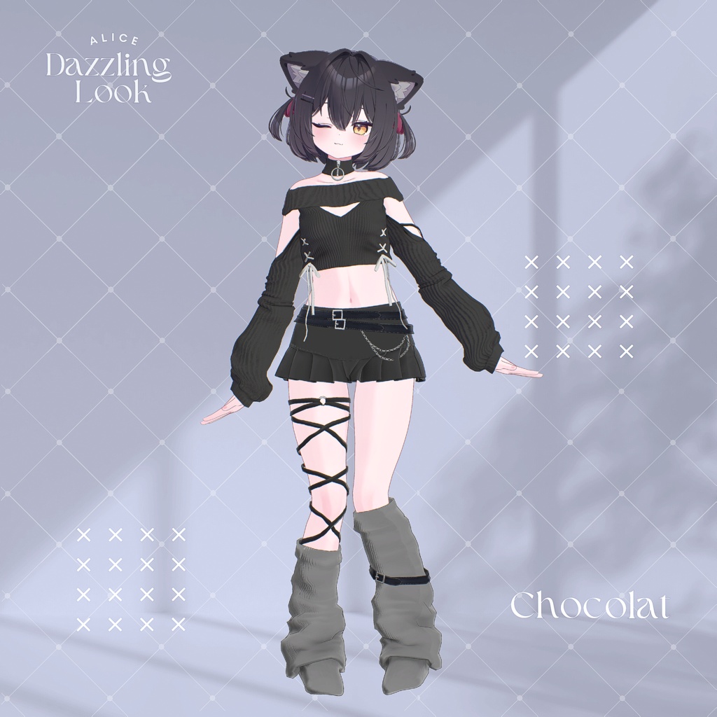 【15アバター対応】Dazzling Look【VRChat向け衣装モデル】