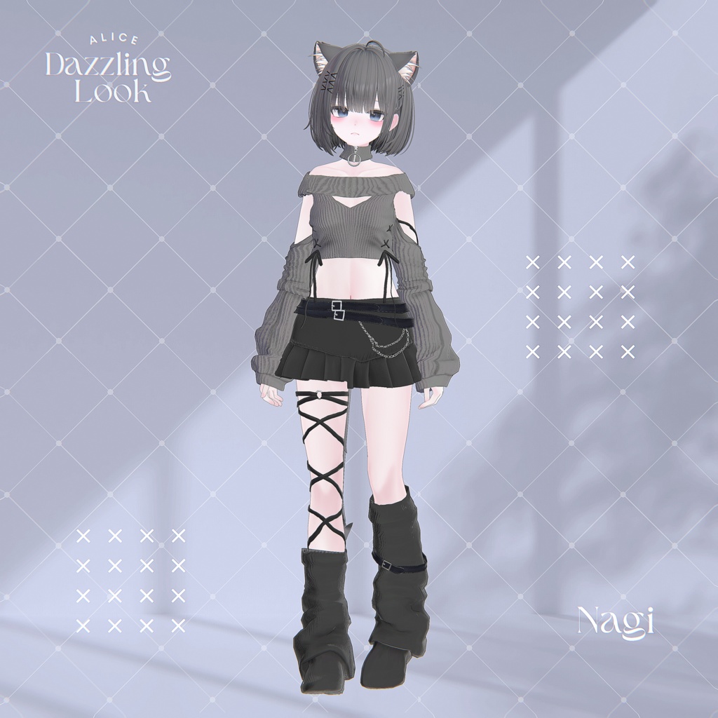 【15アバター対応】Dazzling Look【VRChat向け衣装モデル】