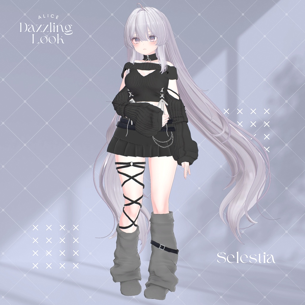 【15アバター対応】Dazzling Look【VRChat向け衣装モデル】