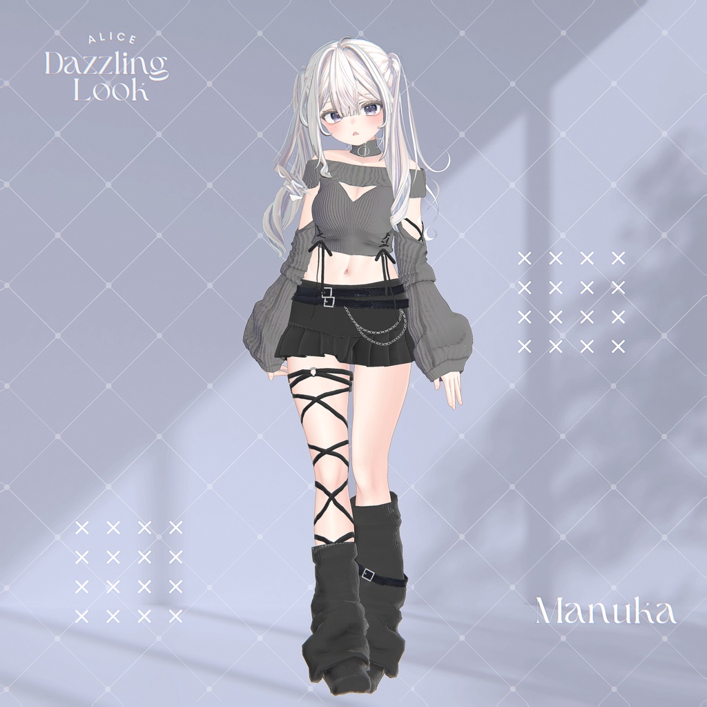 【15アバター対応】Dazzling Look【VRChat向け衣装モデル】