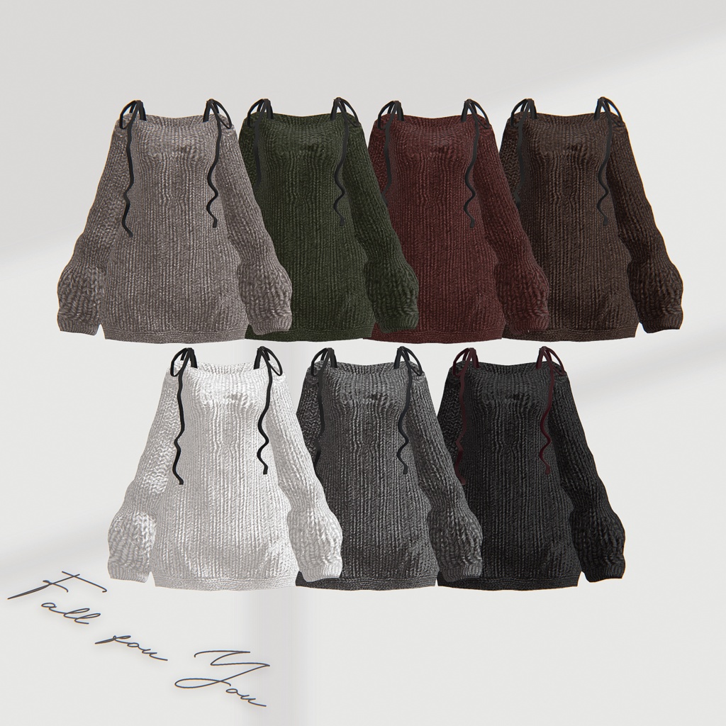 【12アバター対応】Fall for You【VRChat向け衣装モデル】