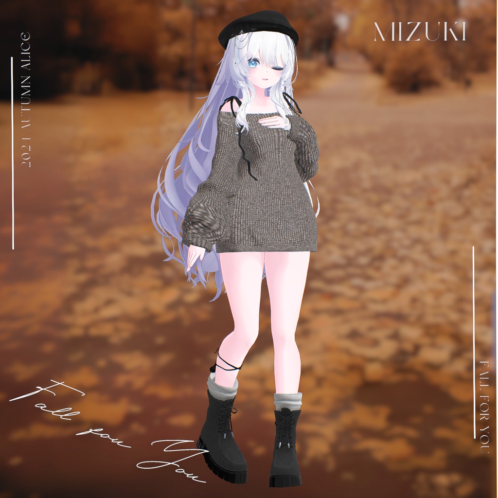 【12アバター対応】Fall for You【VRChat向け衣装モデル】