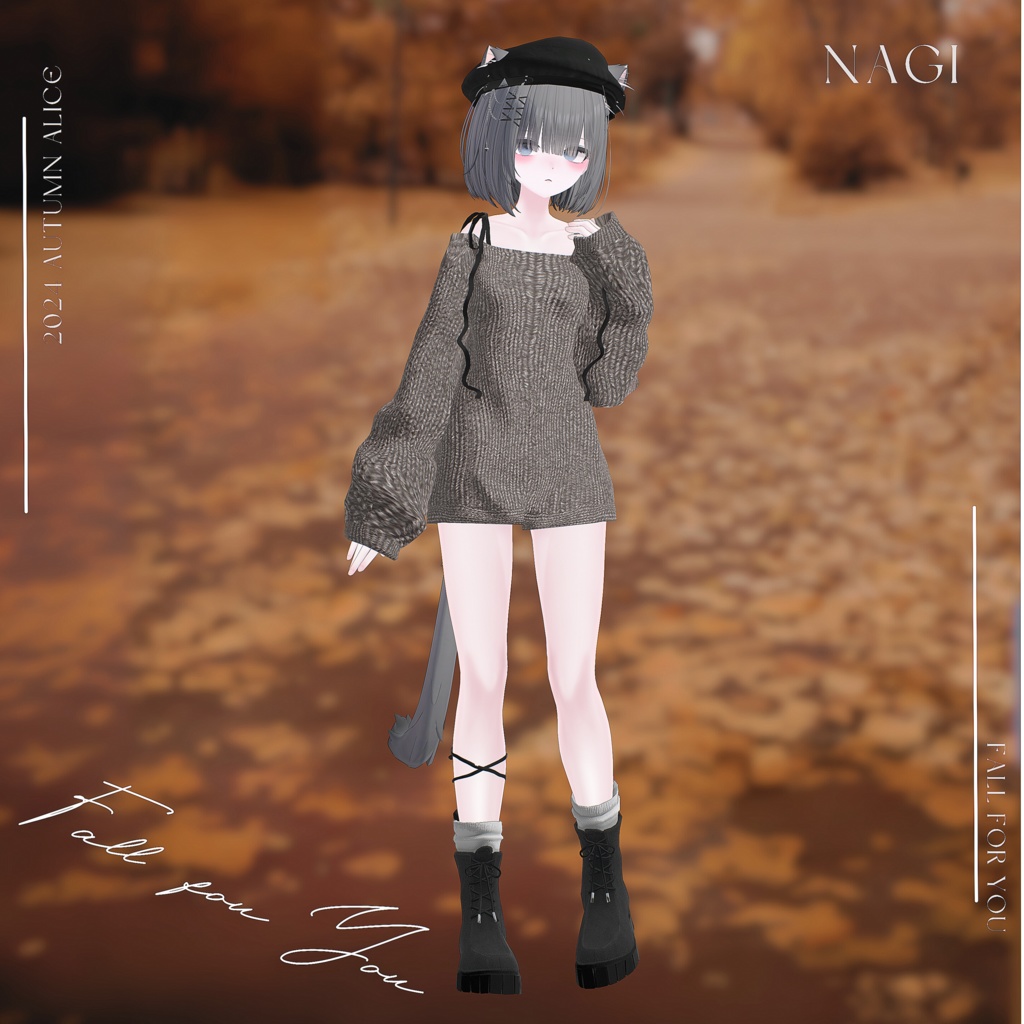 【12アバター対応】Fall for You【VRChat向け衣装モデル】