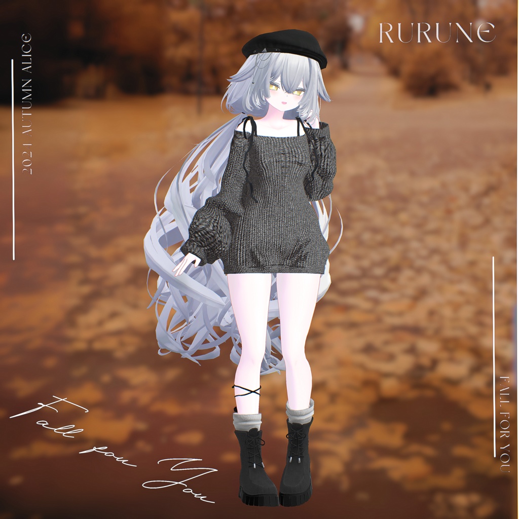 【12アバター対応】Fall for You【VRChat向け衣装モデル】