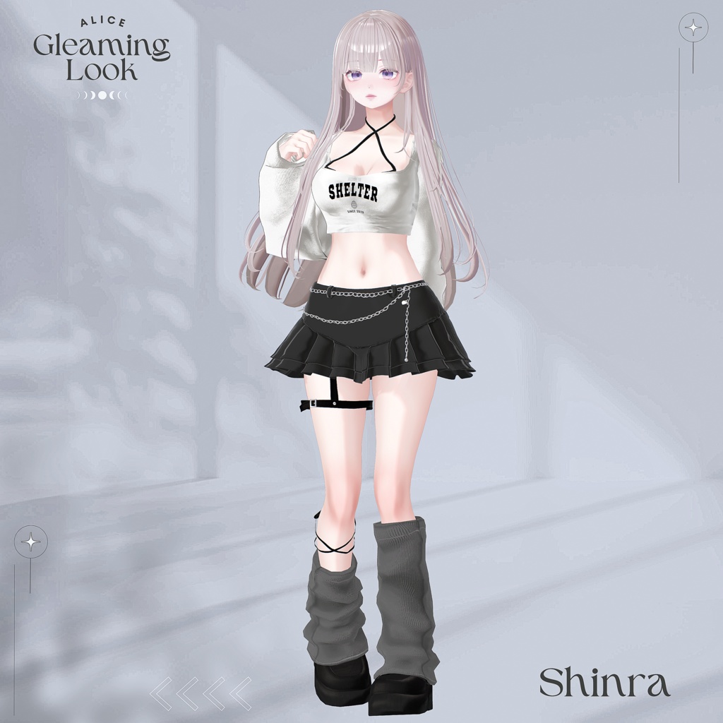【7アバター対応】Gleaming Look【VRChat向け衣装モデル】
