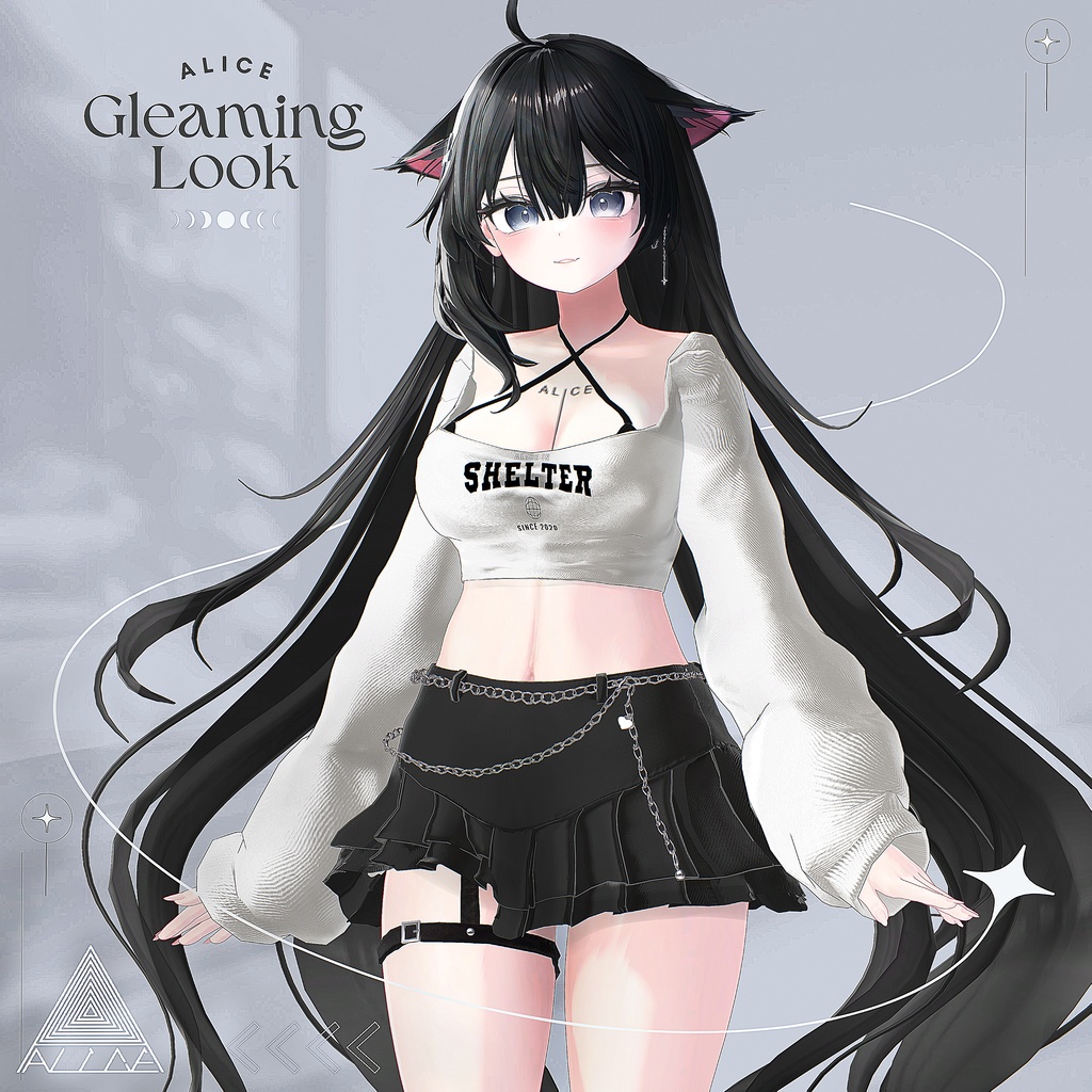 【7アバター対応】Gleaming Look【VRChat向け衣装モデル】