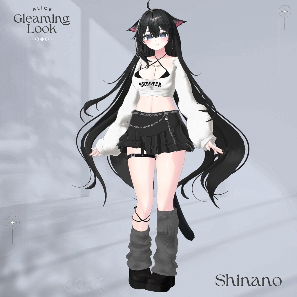 【7アバター対応】Gleaming Look【VRChat向け衣装モデル】