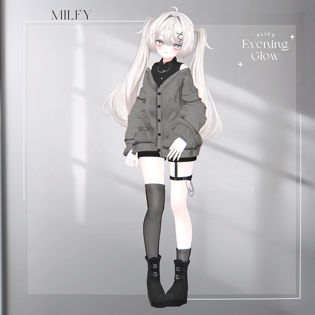 【18アバター対応】EveningGlow【VRChat向け衣装モデル】