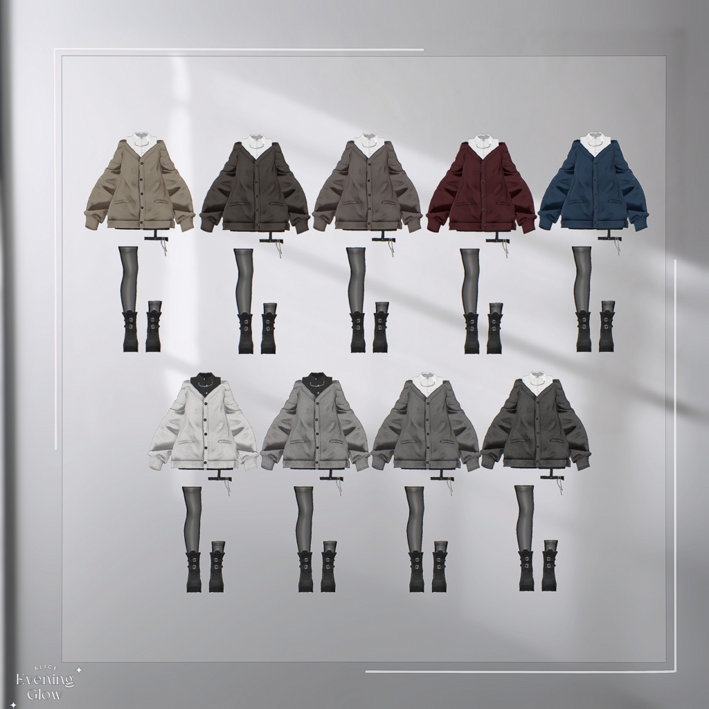 【18アバター対応】EveningGlow【VRChat向け衣装モデル】