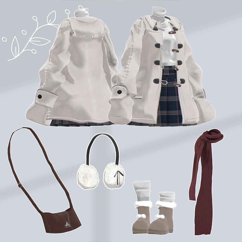 【16アバター対応】Snowdrop【VRChat向け衣装モデル】